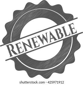Renewable pencil emblem