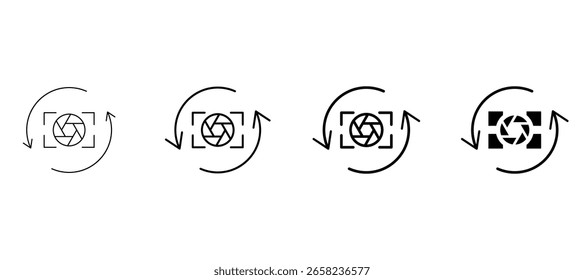 Renewable progression, circular transformation, dynamic electric bolt icon vector illustration,