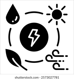 Renewable Resources Icon Element For Design