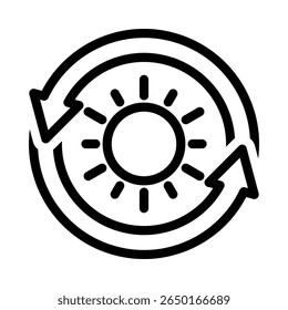 Elemento De Icono De Recursos Renovables Para Diseño