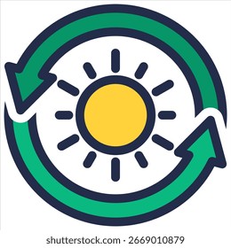Elemento De Ícone De Recursos Renováveis Para Design