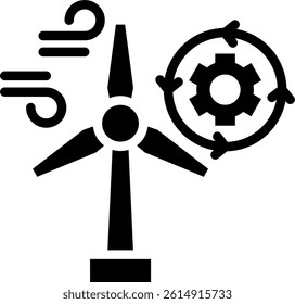 Renewable Resources Icon Glyph Vector Illustration