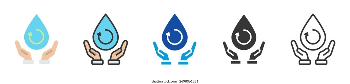 renewable resources icon set multi style various collection