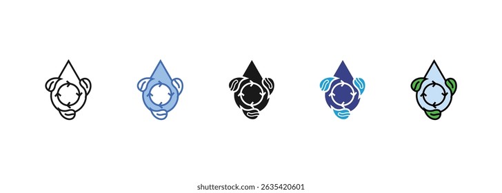 renewable resources  icon sets collection multi style
