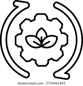 Renewable Resources Line vector Icon Design