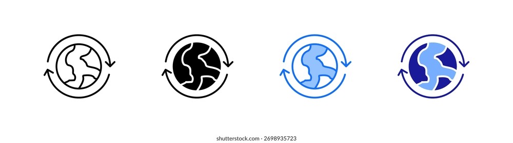 Renewable Resources Multiple Style Icon Set Vector