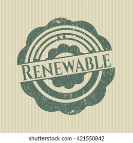 Renewable rubber stamp with grunge texture