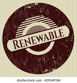 Renewable rubber stamp with grunge texture