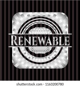 Renewable silver emblem