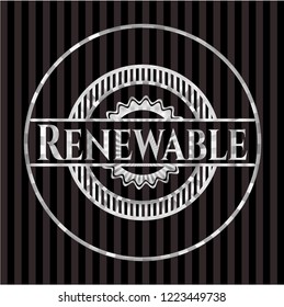 Renewable silver emblem