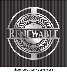 Renewable silvery emblem or badge