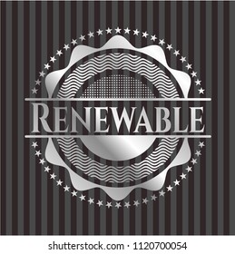Renewable silvery shiny badge
