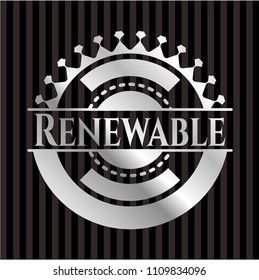  Renewable silvery shiny emblem