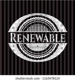 Renewable silvery shiny emblem