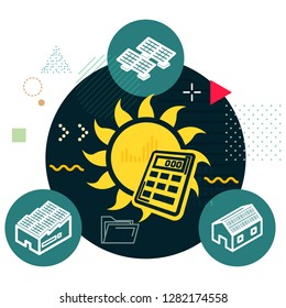 Renewable Solar Energy - Opportunities  - Illustration as EPS 10 File