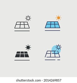 renewable solar energy vector icon