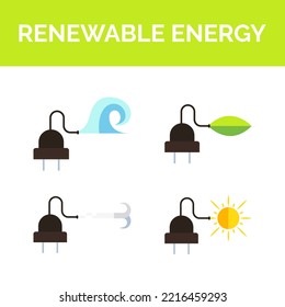 Renewable solar energy vector icon illustration line colored EPS 10. Conversion power from sunlight into electricity. Eco awareness sign. Environment day concept. Isolated on white for web, app, dev