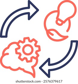 Renewable Solutions Icon Line Color Vector Illustration