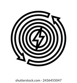 renewable targets energy policy line icon vector. renewable targets energy policy sign. isolated contour symbol black illustration