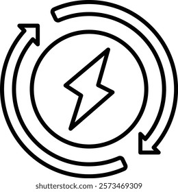 Renewable vector icon. Can be used for printing, mobile and web applications.
