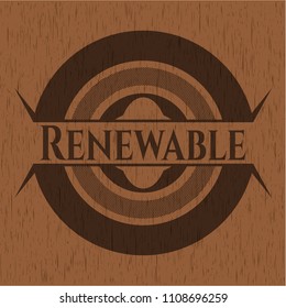  Renewable wooden emblem
