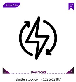 renewable-energy icon vector . Best modern, simple, isolated, application ,ecology icons, logo, flat icon for website design or mobile applications, UI / UX design vector format