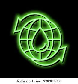 renewal of water neon light sign vector. renewal of water illustration