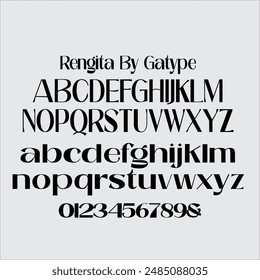 Rengita is a serif font with a luxurious, elegant, modern, unique and classy look. This font was specially created for luxury themed projects, branding projects, Magazine, Social Media.