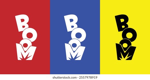 renkli boom logo. Translate: colorful boom logo