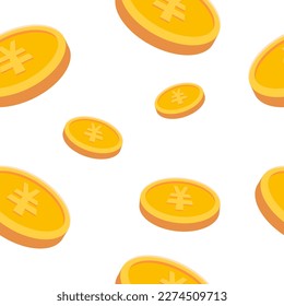 Renminbi Coin 3d Pattern. Suitable for Investment, Bank, Business Concept