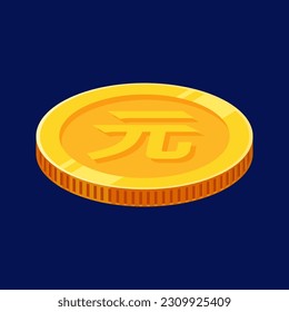 Renminbi Coin China Gold Money Vector Yuan Coin