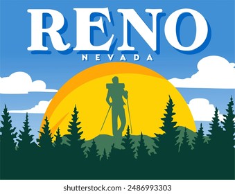 Reno Nevada with beautiful views of nature and sky