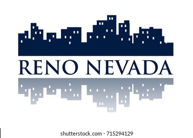 reno nevada skyline city logo