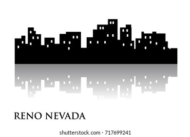 reno nevada skyline city logo vector