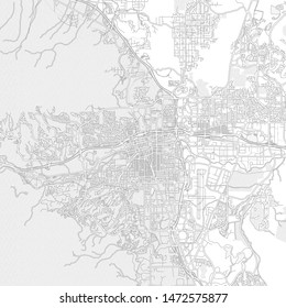 Reno, Nevada, USA, bright outlined vector map with bigger and minor roads and steets created for infographic backgrounds.