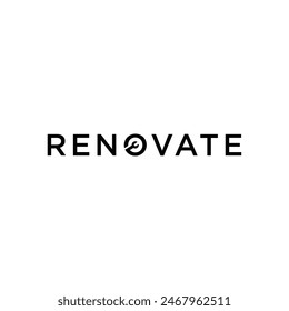 RENOVATE logo with the letter O with a tang icon
