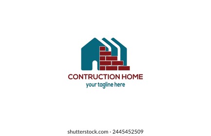 Logotipo de la casa de renovación o construcción
