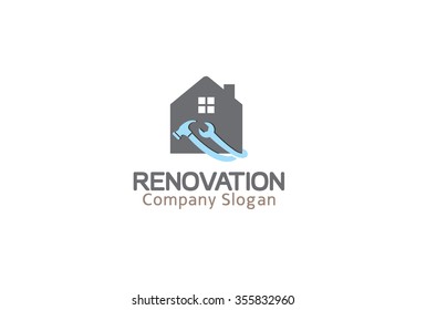 Renovation Design Logo Vector Symbol Design Illustration