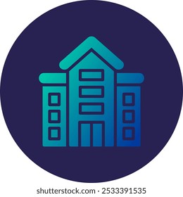 Renovation Glyph Circle Gradient Icon