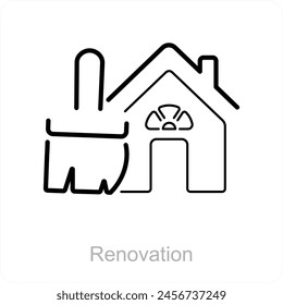 Renovation and home icon concept