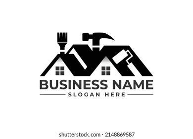 renovation, home repair, handyman, Remodeling and building logo design vector template