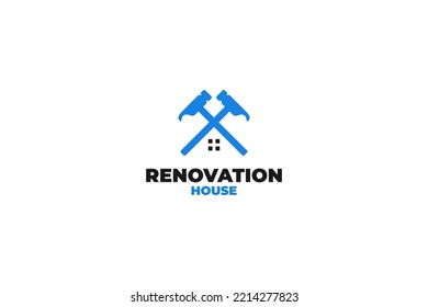 Ilustración vectorial del logotipo de la casa de renovación
