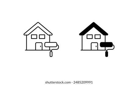 Renovation icon design with white background stock illustration