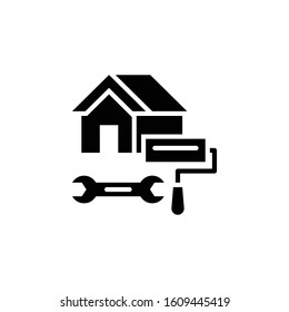 Renovation icon vector illustration. interior symbol. isolated on white background.