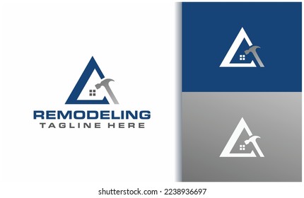 renovation logo leter c and g for real estate