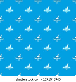 Renovation pattern vector seamless blue repeat for any use
