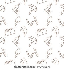 Renovation seamless background vector pattern