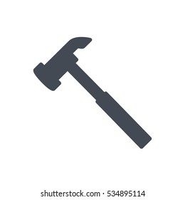 renovation solid icon hammer silhouette