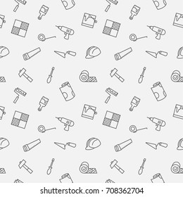 Renovation vector background. Black and white background