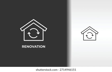 Ilustración De Símbolo Aislado De Vector, Icono O Logotipo De Renovación